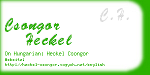 csongor heckel business card